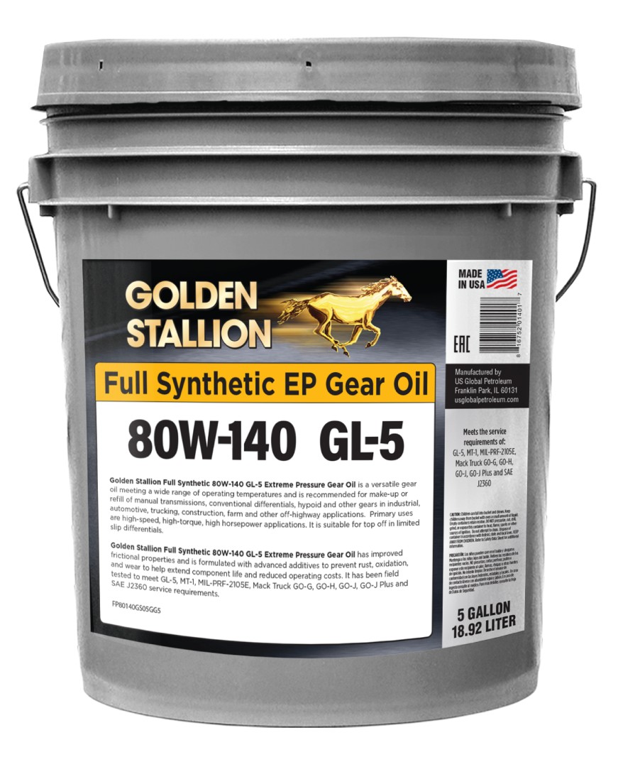 Golden Stallion 80W-140 Full Synthetic GL-5 GEAR OIL